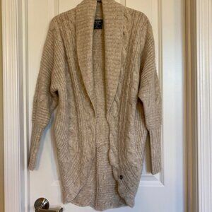 Abercrombie & Fitch Cocoon Cardigan Open Front Oatmeal Size X Small